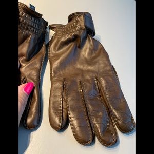 New Leather Portolano Womens Gloves Size 8.5